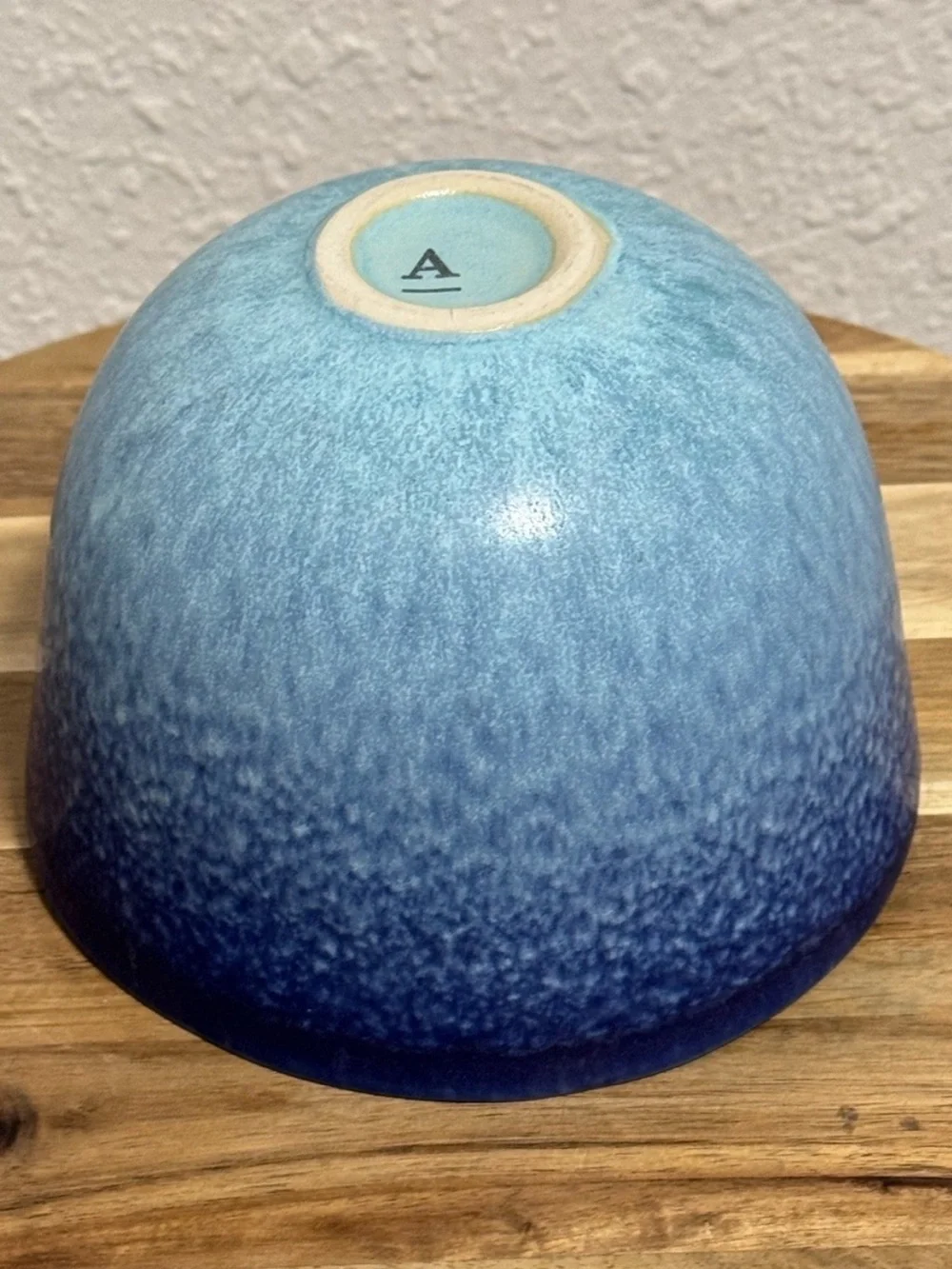 Anthropologie Stoneware Bowl Ombre Blue Dalila Pattern